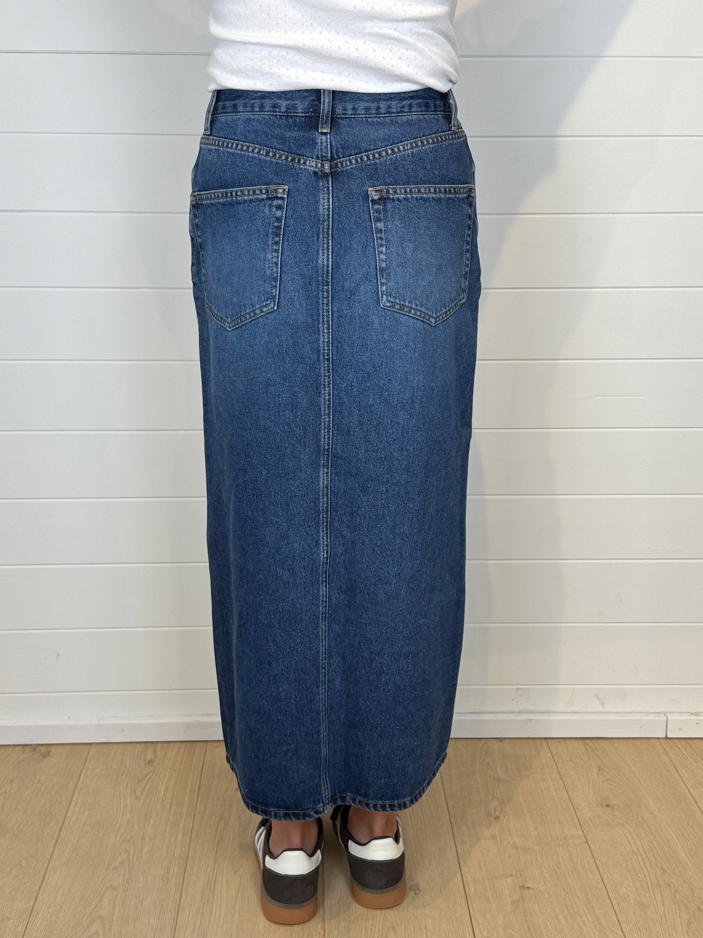 And Or Denim Maxi Skirt