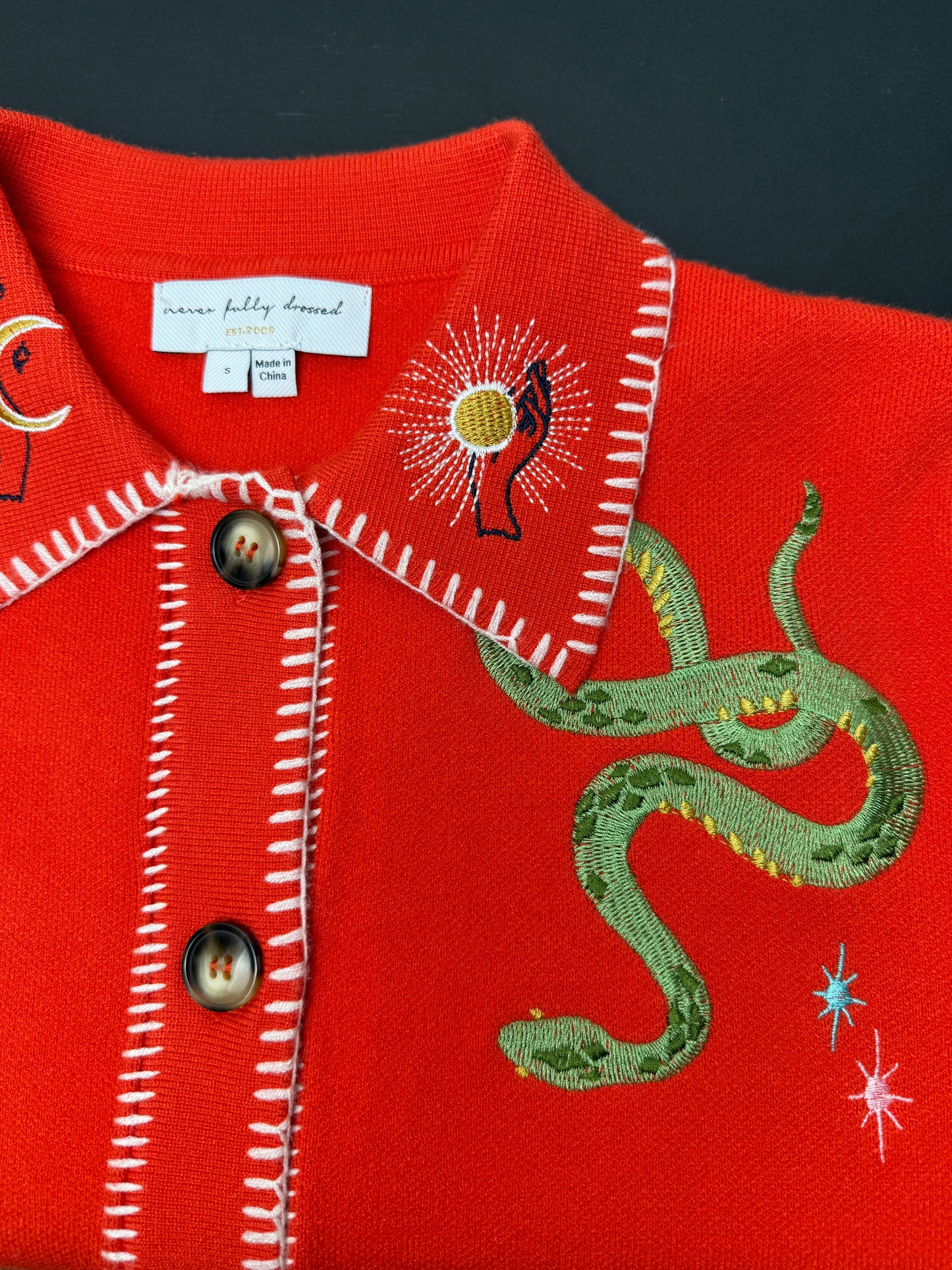 Never Fully Dressed Mystical Red Cardigan