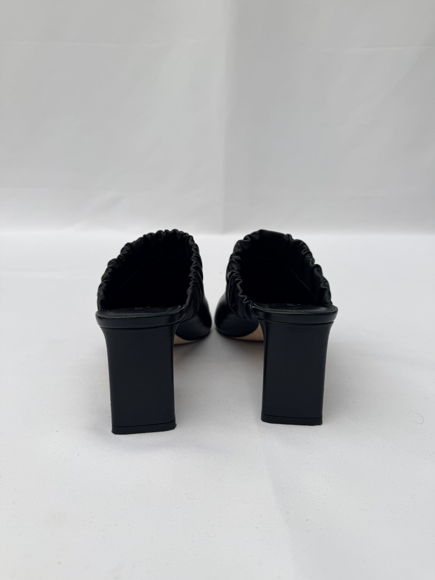 Jigsaw Black Leather Mules