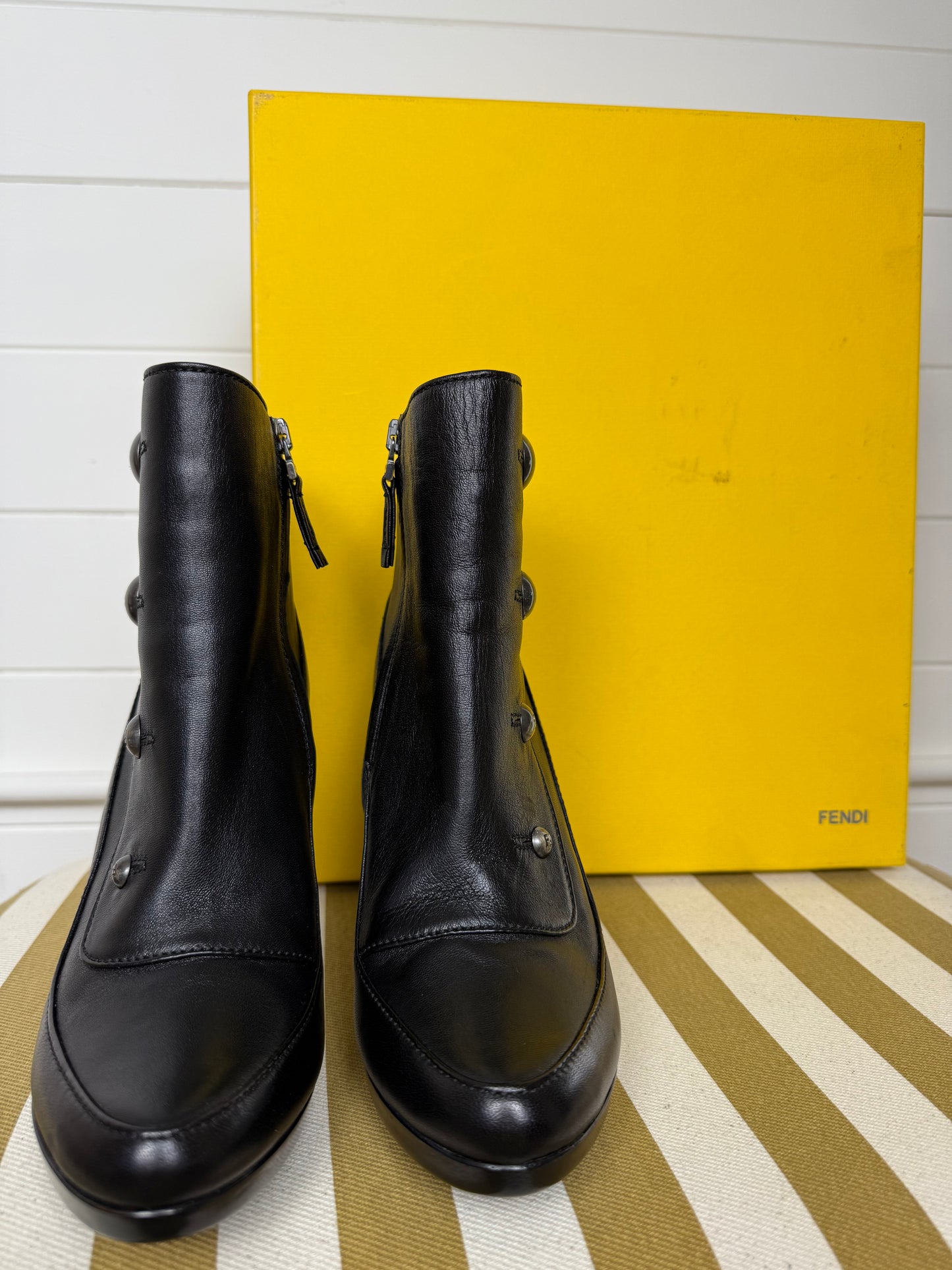 Fendi Leather Ankle Boots