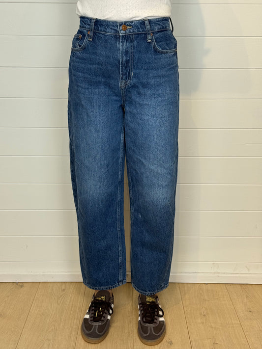 Boden Blue Barrel Leg Jeans