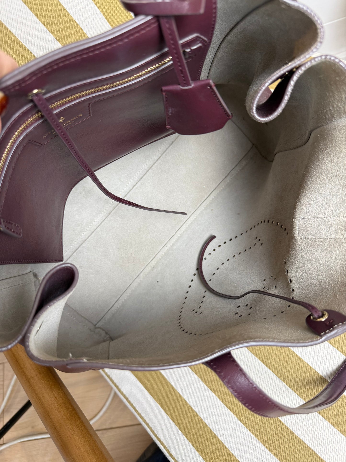 Anya Hindmarch Leather Smiley Tote