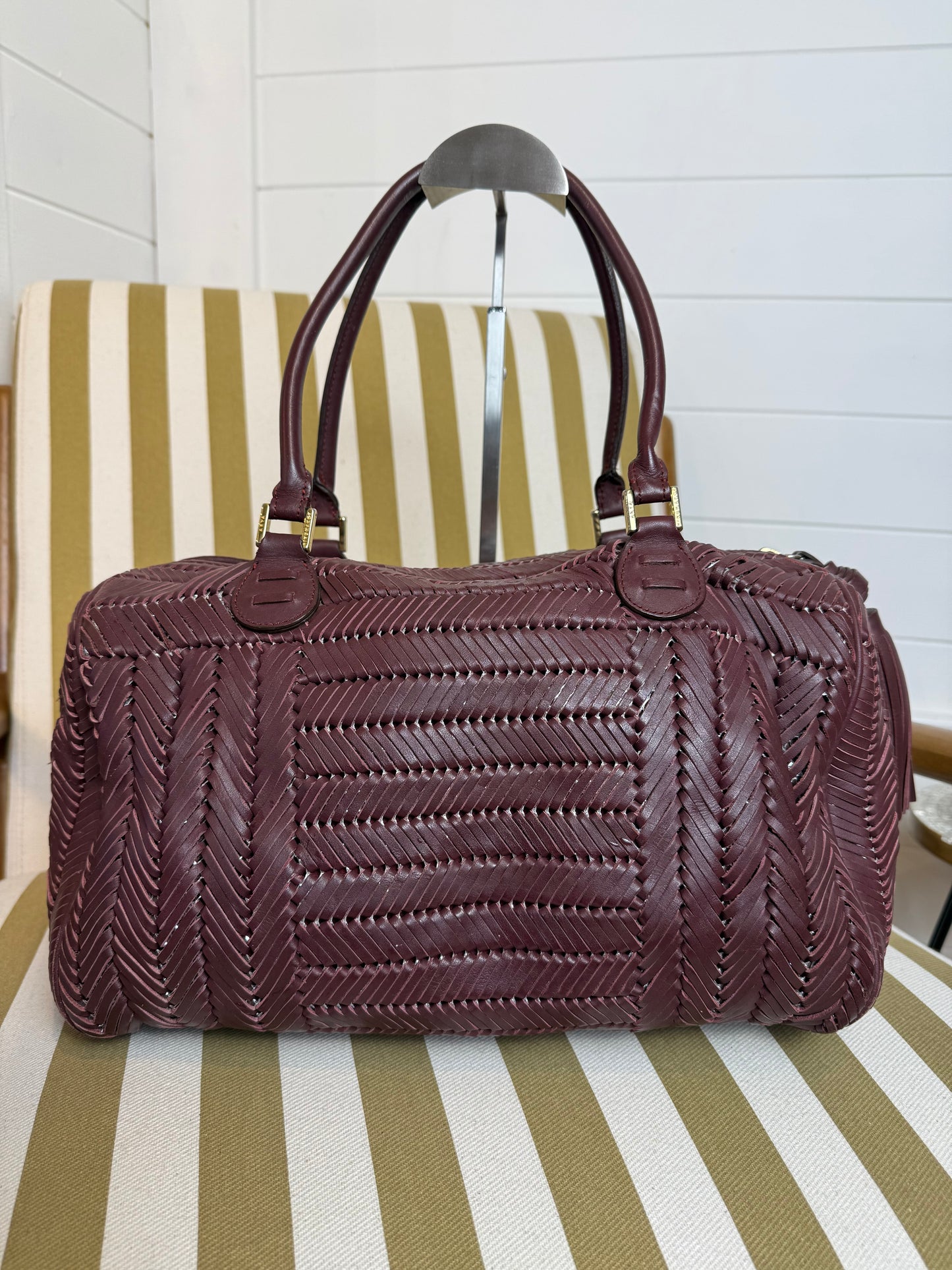 Anya Hindmarch Burgandy Neeson Bag