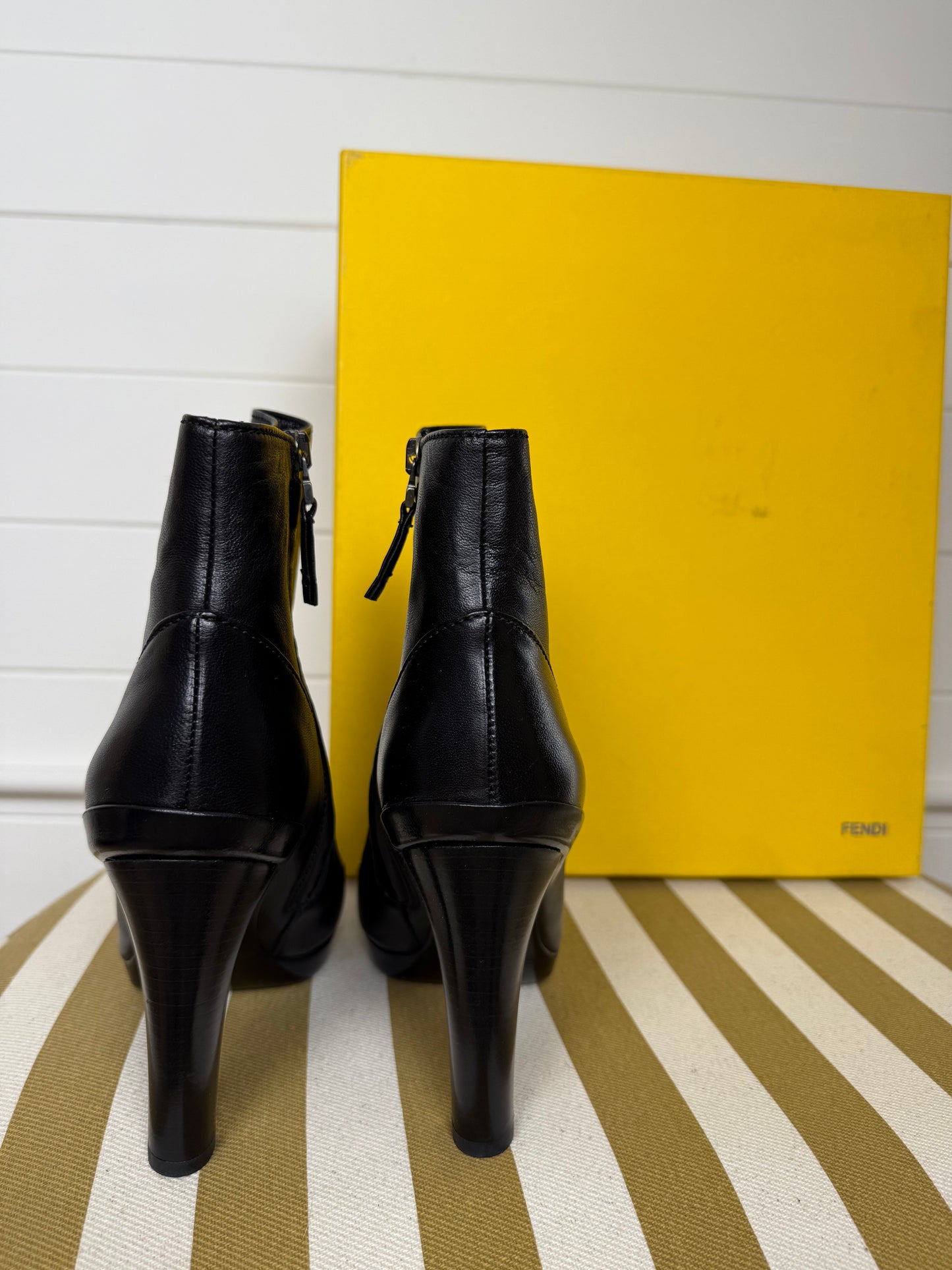 Fendi Leather Ankle Boots