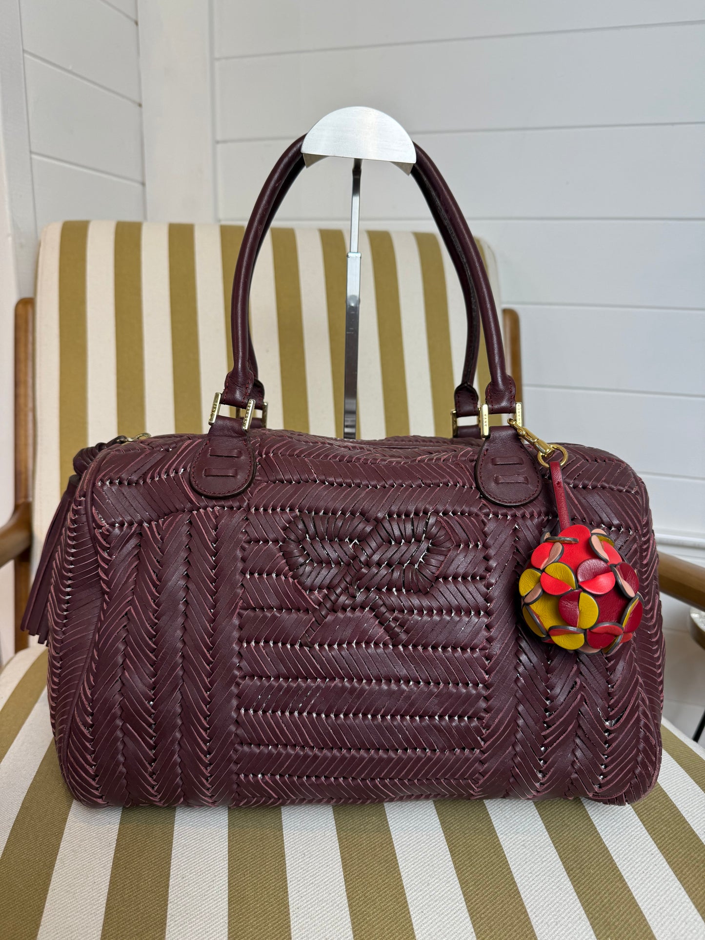 Anya Hindmarch Burgandy Neeson Bag