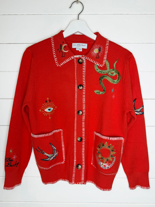 Never Fully Dressed Mystical Red Cardigan