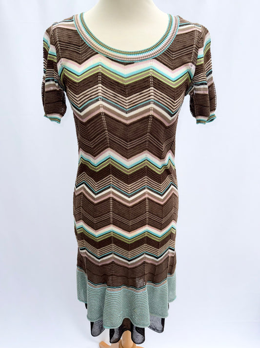 M Missoni Multicolour Chevron Crotchet Mini Dress