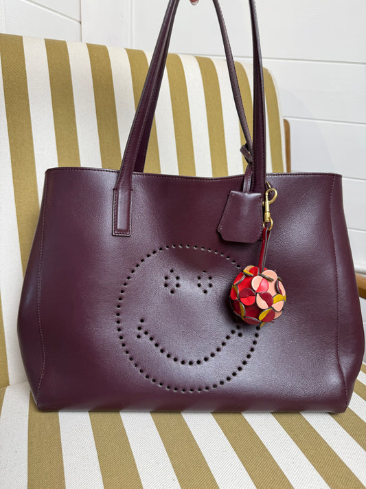 Anya Hindmarch Leather Smiley Tote