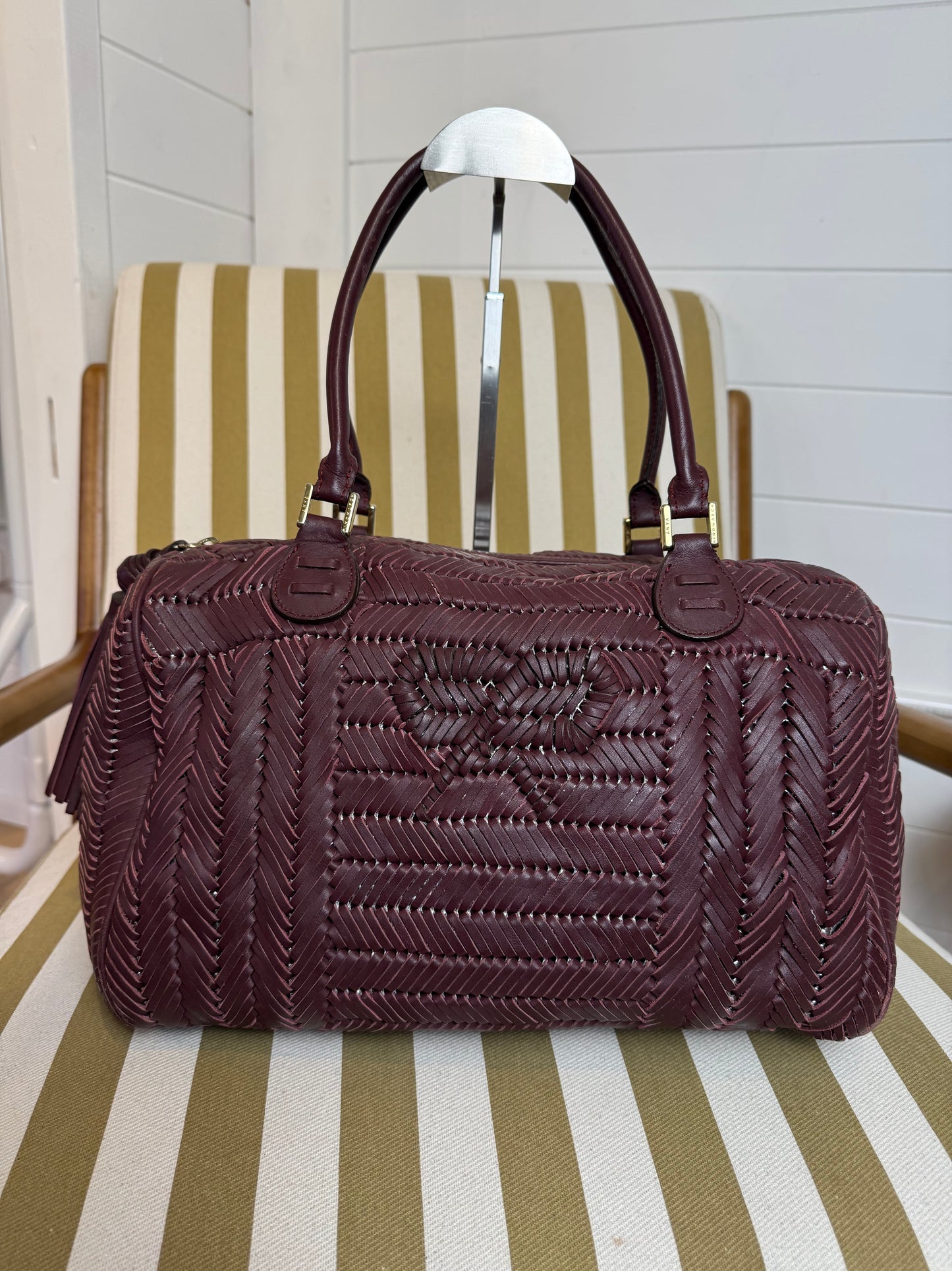 Anya Hindmarch Burgandy Neeson Bag