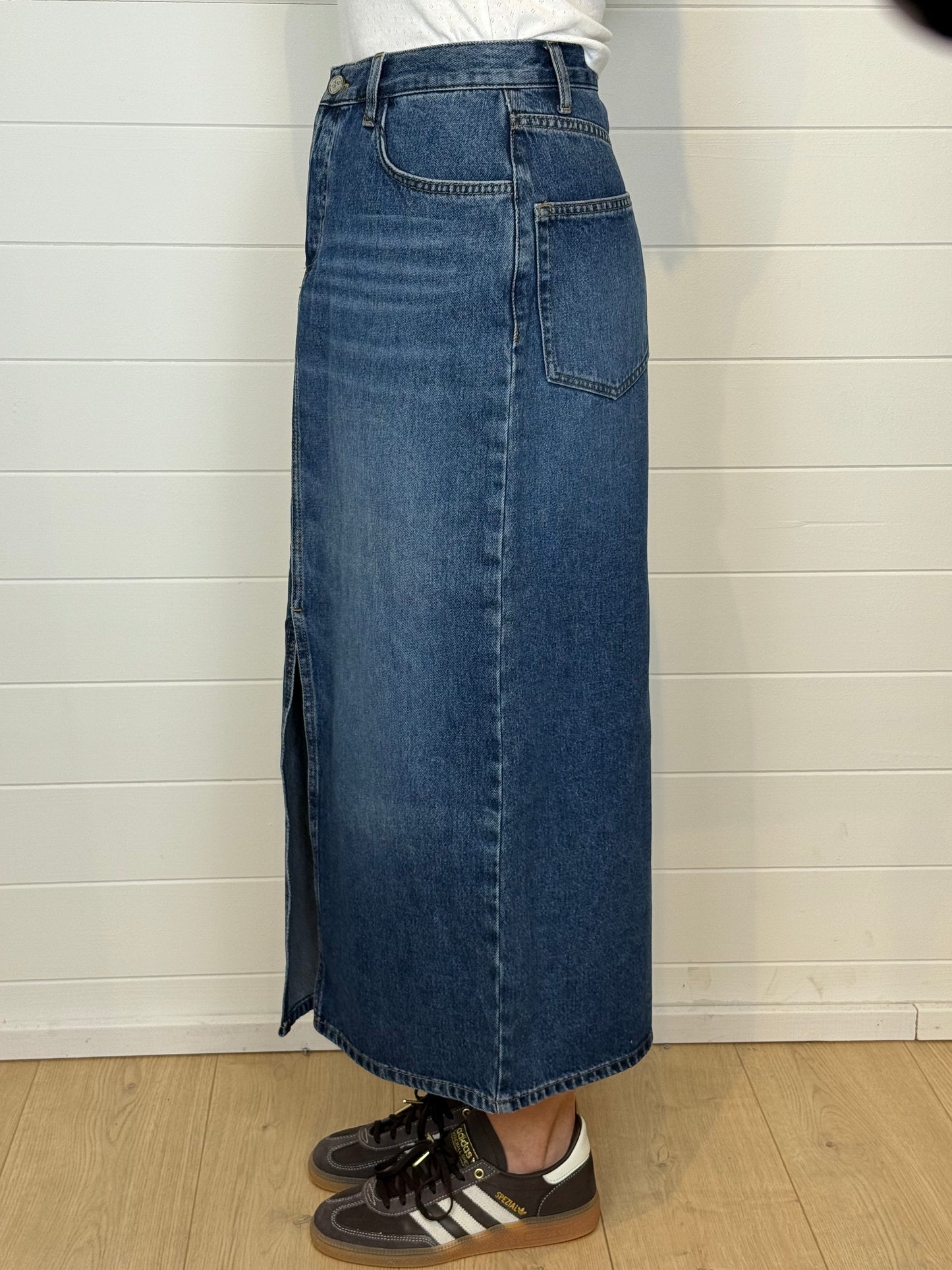 And Or Denim Maxi Skirt
