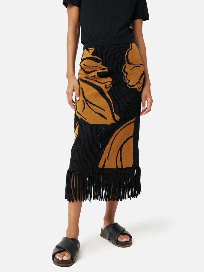 Jigsaw Pointelle Jacquard Skirt