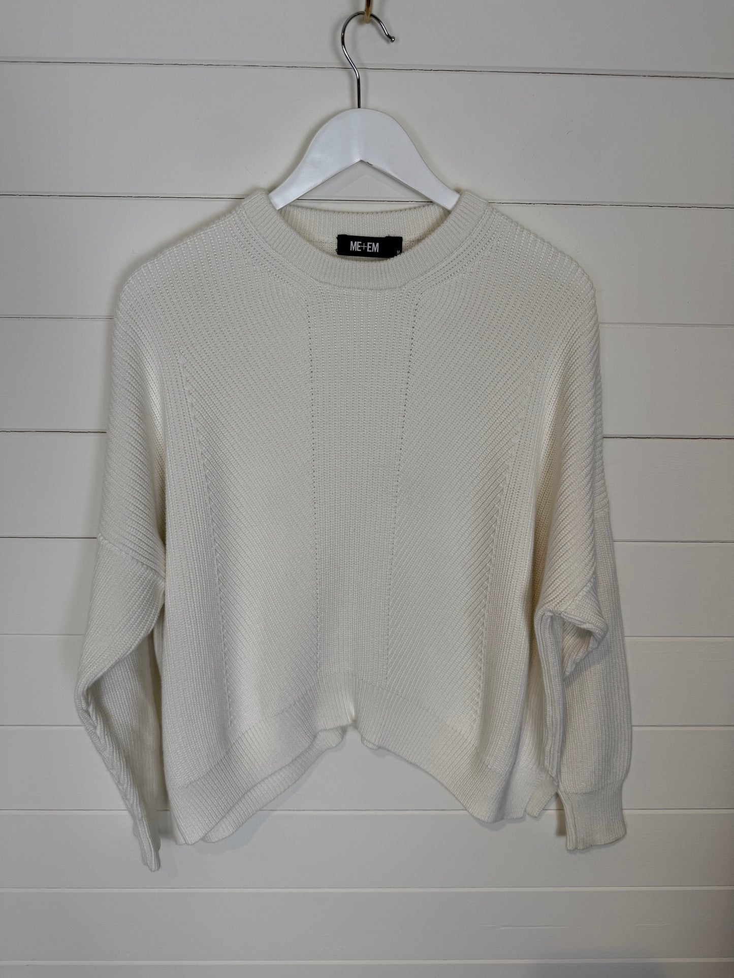 Me+EM White Knit Jumper