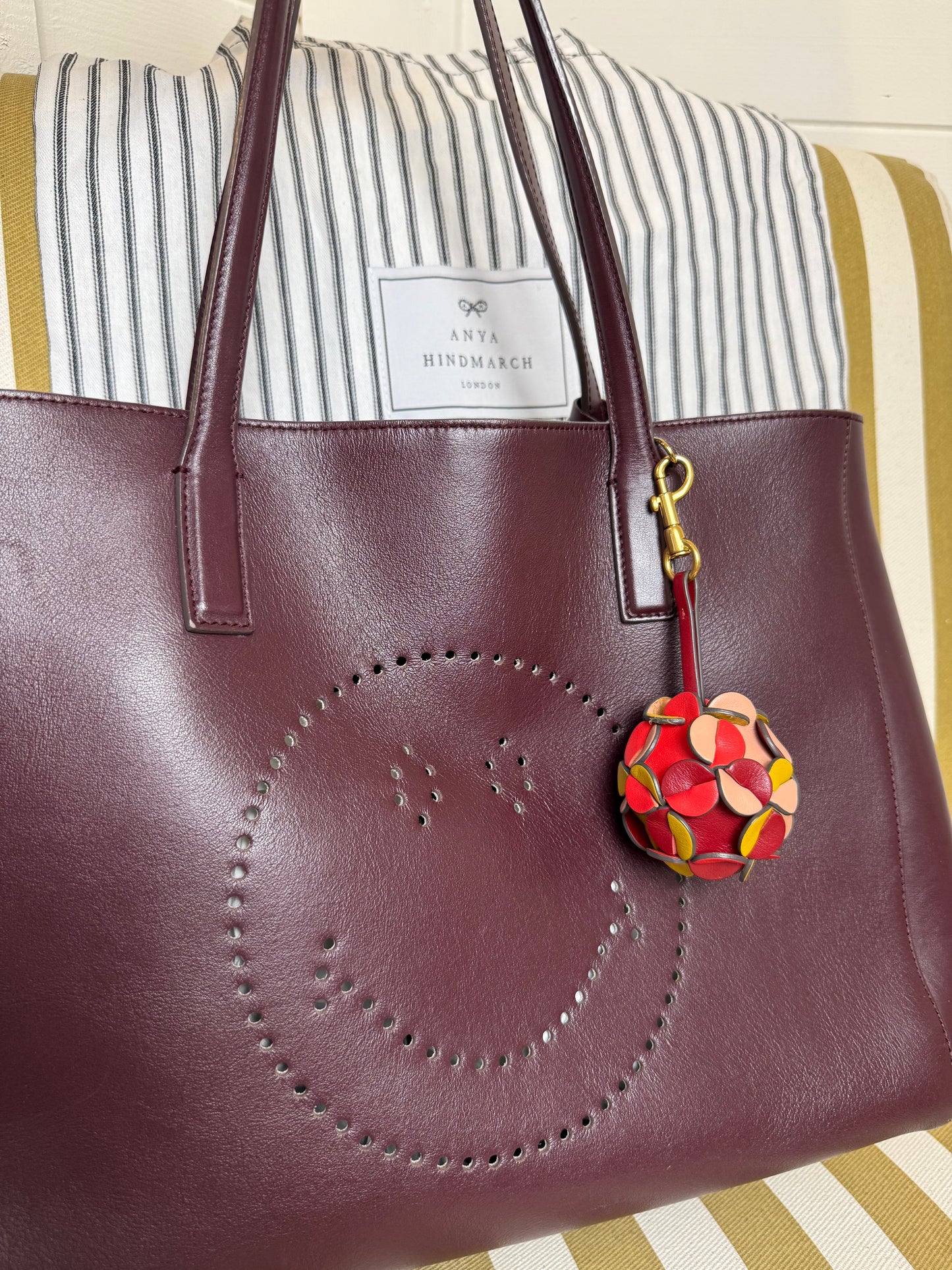 Anya Hindmarch Leather Smiley Tote