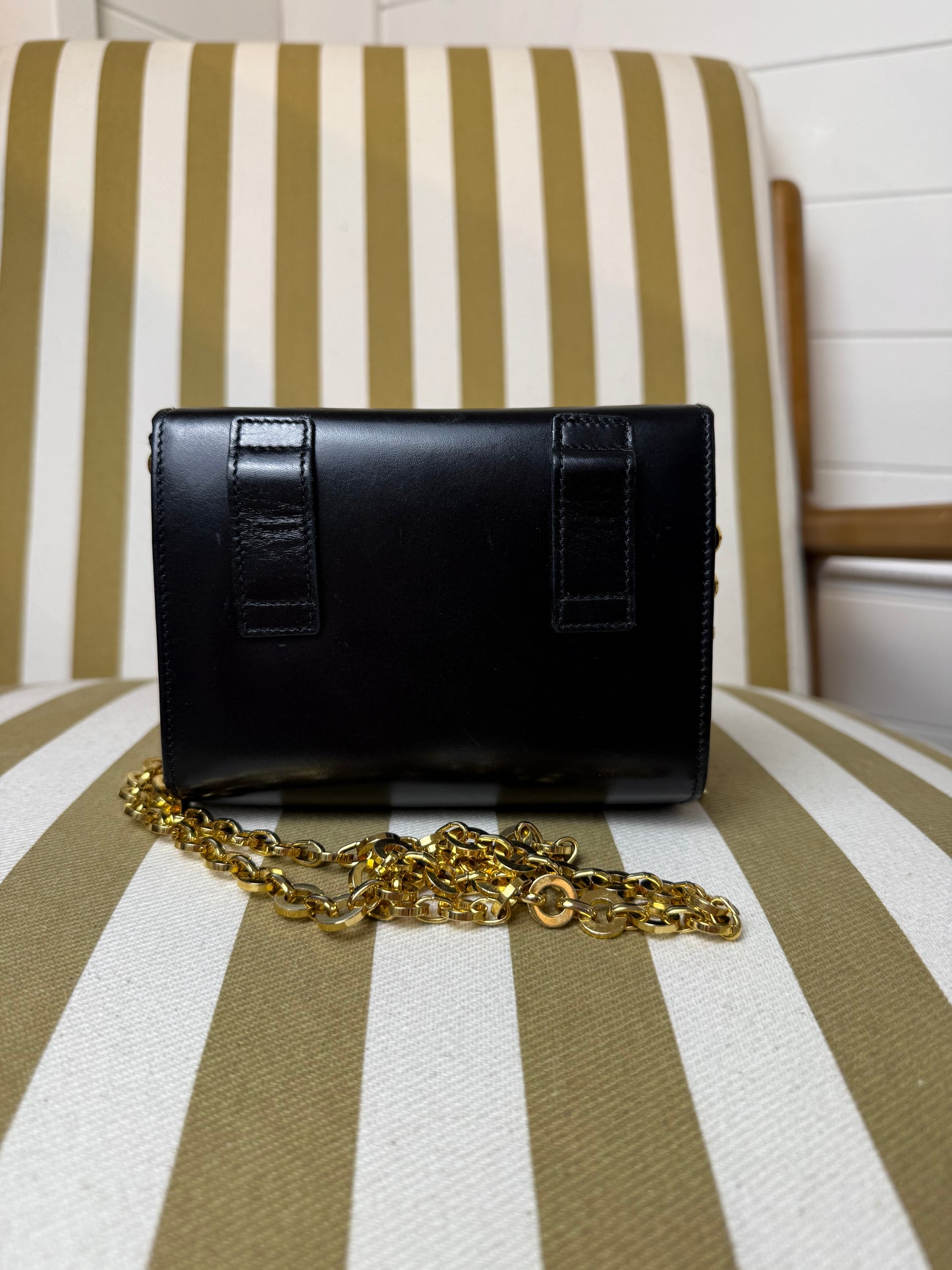 Salvatore Ferragamo Leather Chain Belt Bag