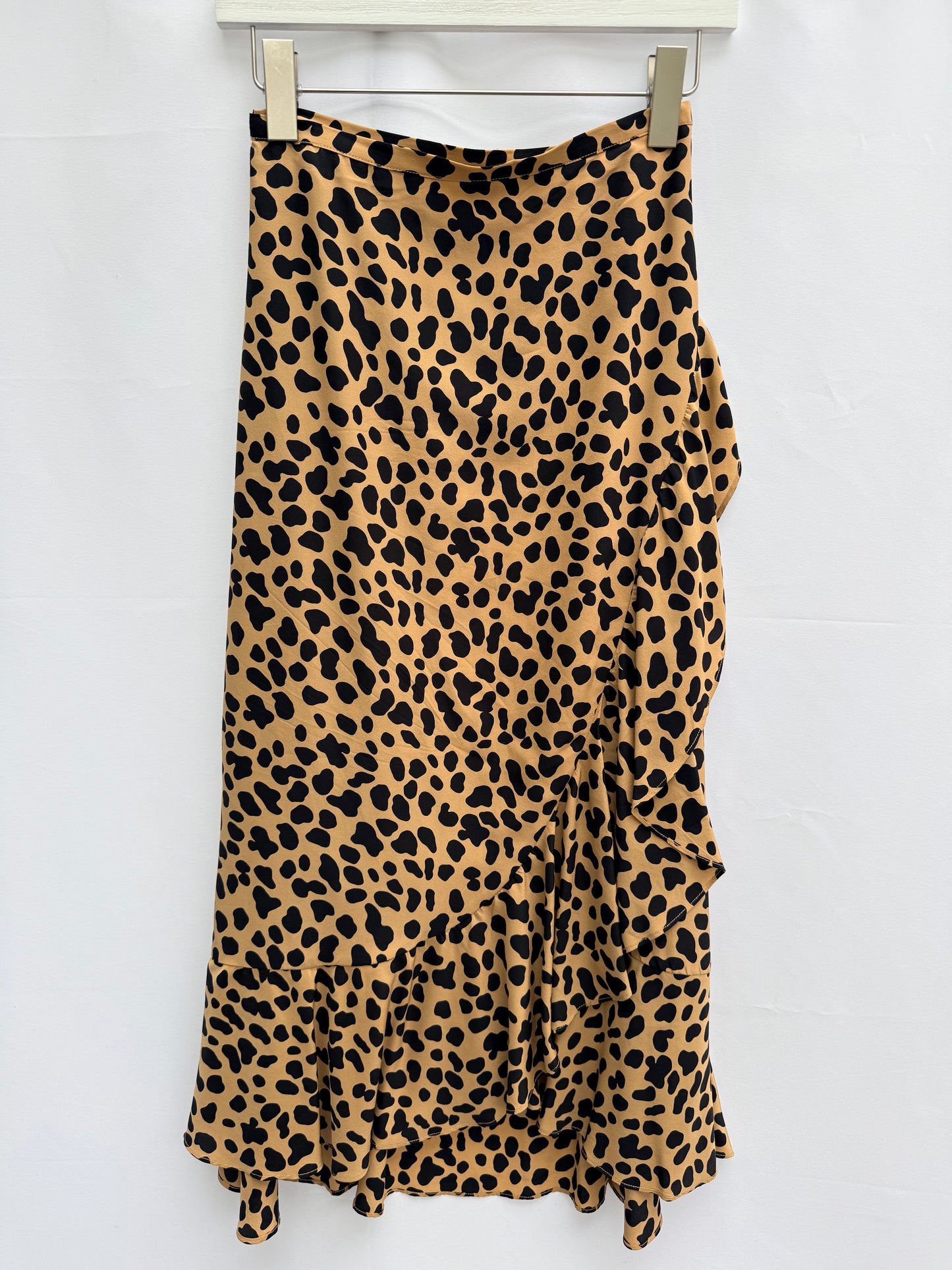 Rixo Leopard Wrap Skirt