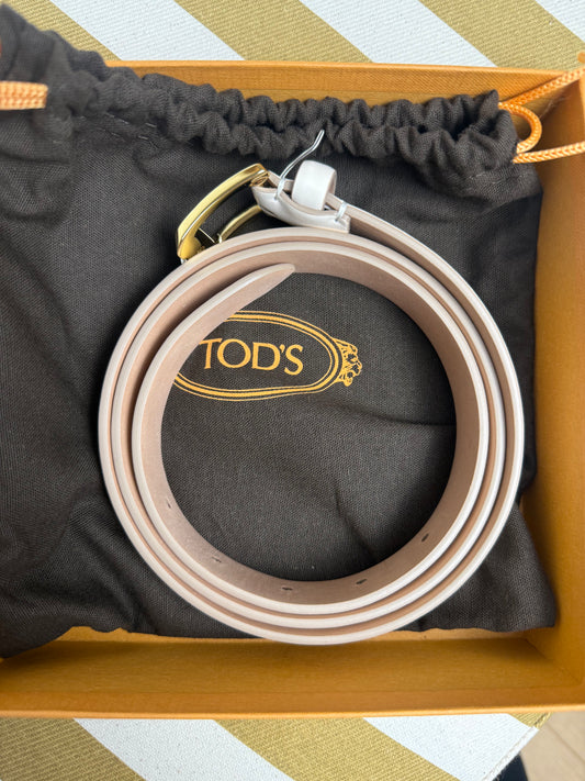 Tod’s White Leather Belt